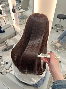 ジーナ 札幌(Zina) 髪質改善＊うる艶ワンカール＊チョコレートブラウン＊美髪