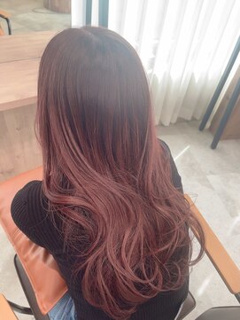 リンクミリ(Link mili) 【ワインレッド】ガーリー韓国風巻き/小顔ボブルフ/髪質改善