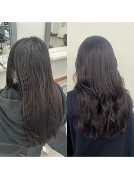 ガルボヘアー 桟橋店(garbo hair) オイルカラーグレージュつや髪高知美容院