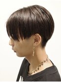 アッシュブラウンニュアンスセンターパート