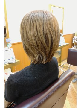 松本平太郎美容室 浦安店 大人かわいい　ひし形くびれレイヤーボブ/20代30代40代50代60代