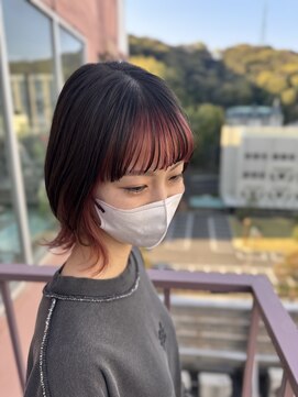 ビアージュ(Viage) #ミニウルフ #ウルフ #インナーカラー #ピンク #韓国ヘア