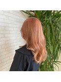 ブリーチダブルカラーアプリコットオレンジレッドピンク韓国