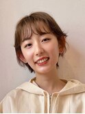 【透明感】ナチュラルショート×束感バング