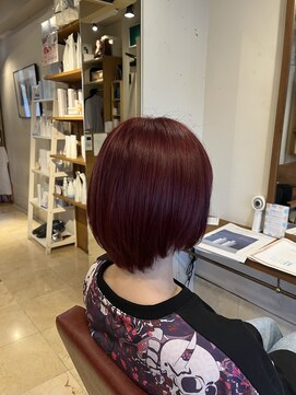 モップス 能見台店(MOPS) ショートスタイルワインレッドカラー