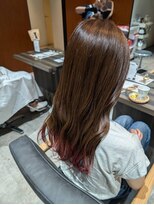 アヴァンス 和泉中央店(AVANCE) 裾カラー×艶ベージュ×ファンシーピンク