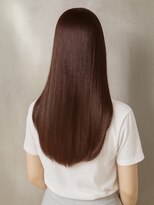 《髪質改善 縮毛矯正/ 酸性ストレート/髪質改善トリートメント》nui + (茨木店) ミディアムヘア/暗めカラー/グランマッシュ/茨木