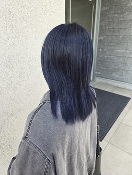 ゴットラトゥール(GOTTO LATOUR) 寒色系暗髪カラー☆ブルーブラック/ブリーチあり/青/黒