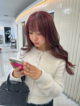 ユイマァル 岡山店(YUIMARL) 韓国くびれ巻き20代30代40代髪質改善カラーピンクベージュ