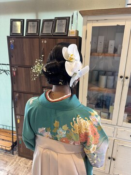 ステレオ ヘアデザイン 安城店(STEREO HAIR DESIGN) カチモリリボン×生花