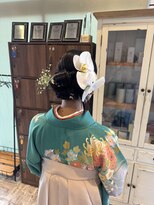 ステレオ ヘアデザイン 安城店(STEREO HAIR DESIGN) カチモリリボン×生花