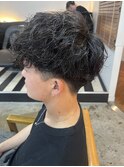 スペインカール×波巻きパーマ