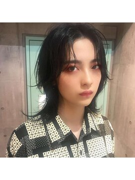 インク 渋谷(INK.) ミルクティーブロンドニュアンスウルフワンホンレイヤー渋谷