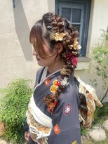 ラポール 蟹江(RAPPORT)&nbsp;【和装アレンジ】上品編み込みで大人小顔魅せ