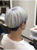 マッシュショート&ホワイトシルバー