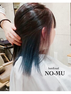 ヘアーアンドネイル ノーム(NO MU) インナーカラーアマランス