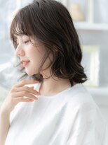 モッズヘア 越谷(mod's hair)&nbsp;黒髪くすみカラー小顔くせ毛風エアリーミディa越谷20代30代40代