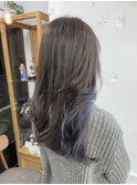 【インナーカラー】アッシュグレージュ×ブルーバイオレット☆