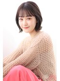 20代30代40代 小顔おくれ毛 切りっぱなし外ハネボブ