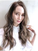 ラフロング_ホワイトアッシュエアリーミディアースカラー_78307