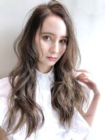 アルバム 銀座(ALBUM GINZA)&nbsp;ラフロング_ホワイトアッシュエアリーミディアースカラー_78307