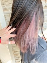 アヴァンス アリオ鳳店(AVANCE)&nbsp;インナーカラー×ケアブリーチ×淡めピンク×髪質改善カラー