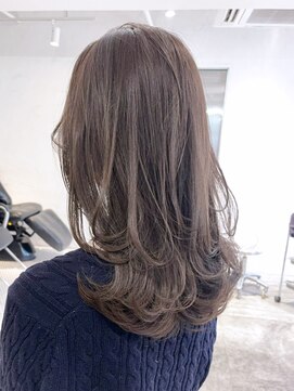 アイティーバイアルバム 下北沢店(IT by ALBUM) ワンカールレイヤー_外ハネボブセクションカラー_ba393251