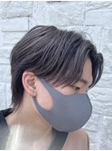 センターパートウルフ