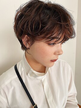 フィルムス 表参道(FILMS) レイヤーカット/ウェットへア/オリーブベージュ/表参道