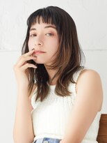 ラフィスヘアー シン 大分店(La fith hair SHIN)&nbsp;【La fith】外ハネミディ×グラデーション