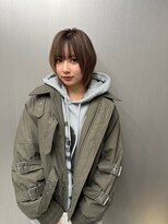 イキ 表参道(iki omotesando)&nbsp;ハッシュカット/フルバング/似合わせカット/ブラウン