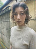 アップバングパーマ