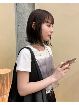 スニュウ(snuw) 似合わせカットボブ小顔カットグレージュミルクティ