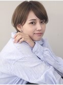 辺見えみり　大人可愛い　前髪長め　ショート　ショートヘア