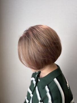 ブロンドベージュボブ