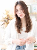 センターパートかきあげ前髪抜け感小顔ロングh4大宮20代30代40代