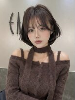 アース 豊橋店(HAIR&MAKE EARTH)&nbsp;earthショートレイヤーボブミルクティー丸みショートボブ