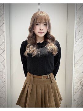 エイト 神戸三宮店(EIGHT) 【@_00L2LL_】シアーブラウン×ゆる巻きミディ