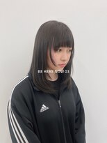 ビーヒアナウ N゜03 金沢駅西店(BE HERE NOW)&nbsp;【韓国ヘア/レイヤーカット/オリーブグレージュ】