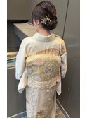 訪問着着付け＆ヘアセット　博多美容室入学式卒業式