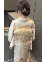 プランツヘアー&nbsp;訪問着着付け＆ヘアセット　博多美容室入学式卒業式