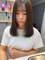 ベルベットヘア 千早店(Velvet hair)&nbsp;顔周りレイヤー×赤みなしグレージュ【みつ】