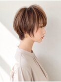 20代30代40代50代髪質改善ミルクブラウンナチュラルショート