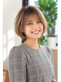 大人美人ひし形ショートボブ