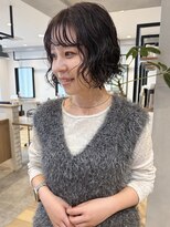 エミス バイ メルト 吉祥寺(emis by melt)&nbsp;【吉田】ボブ暖色深みカラーブリーチなしニュアンスパーマ吉祥寺