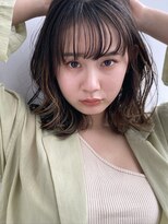 【GARDEN 田中麻由】アッシュブラウンミディアムパーマヘア