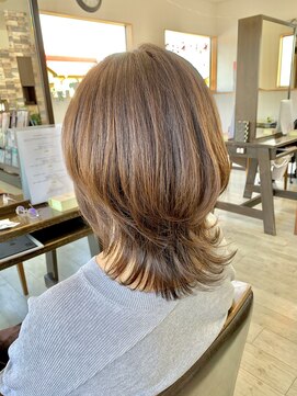 オレンジ(orange) 【orange大分賀来】外ハネ・シースルー・ウルフヘア