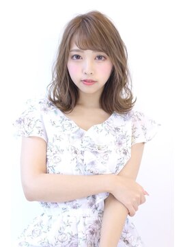 オーロ 緑地公園店(ORO) オリーブカラーハイライトカラー小顔セミウェットウェーブ