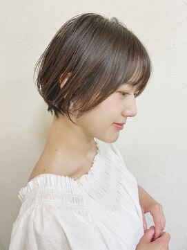 ハウスアンドヘアーワークス(House&Hair works) 前髪長め大人小顔ショート30代40代50代　藤沢