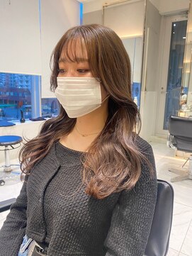 ガリカ 横浜(Gallica) 【mirei】韓国風くびれロング/大人可愛い透明感ベージュブラウン